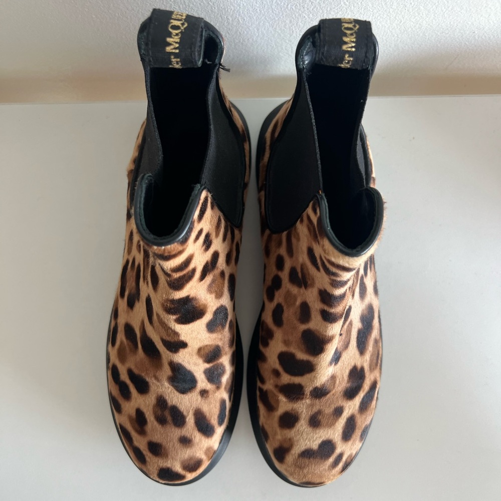 Alexander McQueen Leopard Chelsea Ankle Boots - Picture 2 of 6